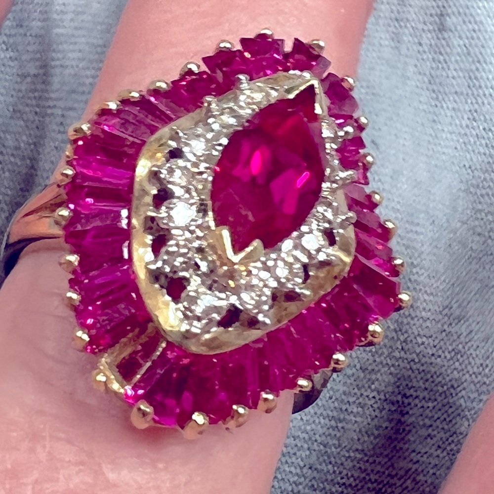 Ruby And Diamond Ring - image 1